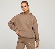 Forena Womens More Soul Overhead Hoodie - Beige - Size XS