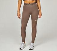 Nike Womens Pro Dri-FIT Mid-Rise Mesh Insert Legging - Brown - Size XS
