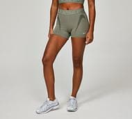 Nike Womens Pro DRI-Fit 3 Inch Graphic Short - Green - Size XS