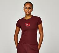 Nike Womens Phoenix Slim T-Shirt - Red - Size XS