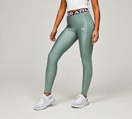 Under Armour Womens HeatGear Rib Legging - Green - Size XS