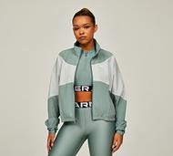 Under Armour Womens Rival Panel Woven Jacket - Green - Size XS