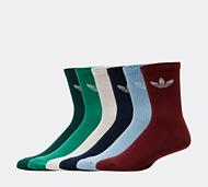adidas Originals Trefoil Crew Sock 6 Pack Sock - Multi - Size 2.5-5