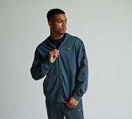 EA7 Logo Tape Series Full Zip Hoodie - Grey - Size XS