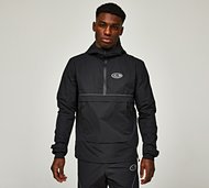 Dripmade Karma Quarter Zipped Overhead Windbreaker - Black - Size XS