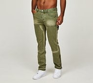 Dripmade Carpenter Spray Slim Leg Denim Jean - Green - Size 28