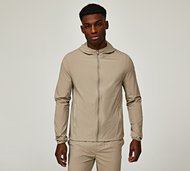 Celebre Woven Full Zip Hoodie - Beige - Size XS