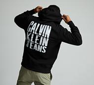 Calvin Klein Jeans Painted Hoodie - Black - Size XS