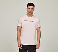 Tommy Jeans Regular Linear Logo T-Shirt - Pink - Size XS