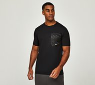 Belier Illusion Print Pocket T-Shirt - Black - Size XS