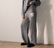 Ds Vu Womens Bubble Knit Wide Pant - Grey - Size XXS