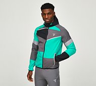 Griid Panel Jacket - Blue - Size XL