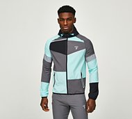 Griid Panel Jacket - Blue - Size M