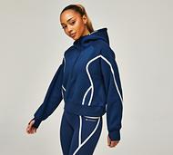 Monterrain Womens Mantra Fleece Quarter Zip Hoodie - Navy - Size XS