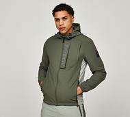 Zavetti Canada Vemaro Woven Full Zip Hoodie - Green - Size XS