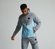Zavetti Canada Zidero Woven Zip Through Hoodie - Grey - Size M