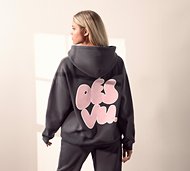Ds Vu Womens Large Bubble Overhead Hoodie - Grey - Size S