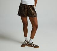 adidas Originals Womens Satin Leopard Print Short - Brown - Size M