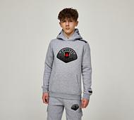 Zavetti Canada Junior Botticini Reflective Overhead Hoodie - Grey - Size L/B
