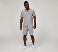Closure London Crinkle Shirt and Shorts Set - Grey - Size S