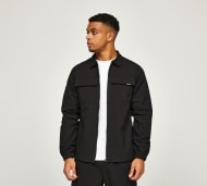 Closure London Woven Ripstop Cargo Overshirt - Black - Size M