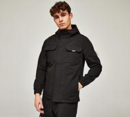 Closure London Woven Ripstop Hooded Overshirt - Black - Size M