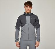 Monterrain Vent Woven Running Hoodie - Grey - Size XL