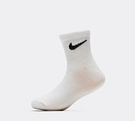 Nike Junior 6 Pack Basic Ankle Sock - White - Size 9.5-2.5