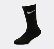 Nike Children 6 Pack Everyday Cushioned Sock - Black - Size 9.5-2.5