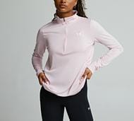 Under Armour Womens Tech Twist Half Zip T-Shirt - Pink - Size XS