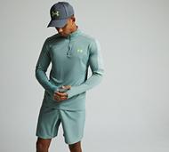 Under Armour Tech Utility Quarter Zip T-Shirt - Green - Size XS