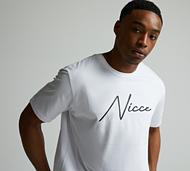 Nicce Paynton Script Logo T-Shirt - White - Size XS