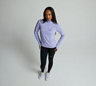 Nike Womens HBR Quarter Zipped Top - Purple - Size S