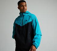 Nike Tech Woven Windrunner Full Zip Hoodie - Green - Size XS