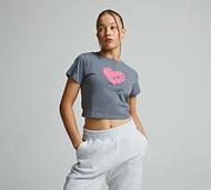 Nicce Girls Heart Baby T-Shirt - Grey - Size S/G