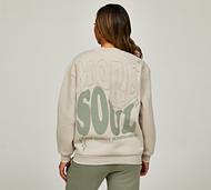 Forena Womens More Soul Overhsize Sweatshirt - Beige - Size XS