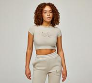 Forena Womens More Soul Baby T-Shirt - Beige - Size XS