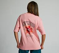 adidas Originals Womens Summer Glow Flower Graphic T-Shirt - Pink - Size M