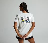 adidas Originals Womens Sport Graphic T-Shirt - White - Size XS