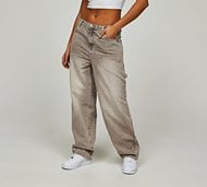 Faded Store Womens Carpenter Jean - Grey - Size 6
