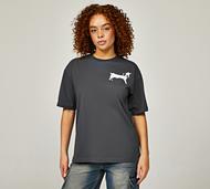 Dripmade Womens Fortune Boyfriend T-Shirt - Grey - Size XS