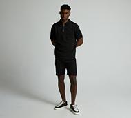 Celebre Space Texture Polo Shirt - Black - Size XS