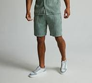 Celebre Wavy Plisse Resort Short - Green - Size XS