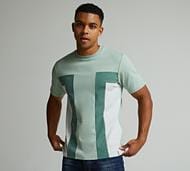 Celebre Side Colour Block Jersey T-Shirt - Green - Size XS