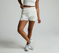 Forena Womens Woven Pleat Short - White - Size S