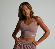 Forena Womens SLB Strappy Vest Top - Brown - Size M