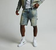 Dripmade Monogram Carpenter Denim Short - Blue - Size 28