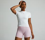Ds Vu Womens Bubble Poly 2.0 Baby T-Shirt - White - Size XXS