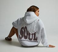 Forena Womens More Soul Overhead Hoodie - Grey - Size XS