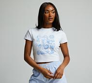 Forena Womens Shelly Baby T-Shirt - White - Size XS